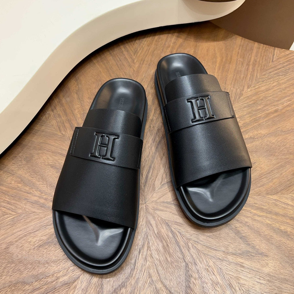 Hermès H Hardware Slide Sandals — front