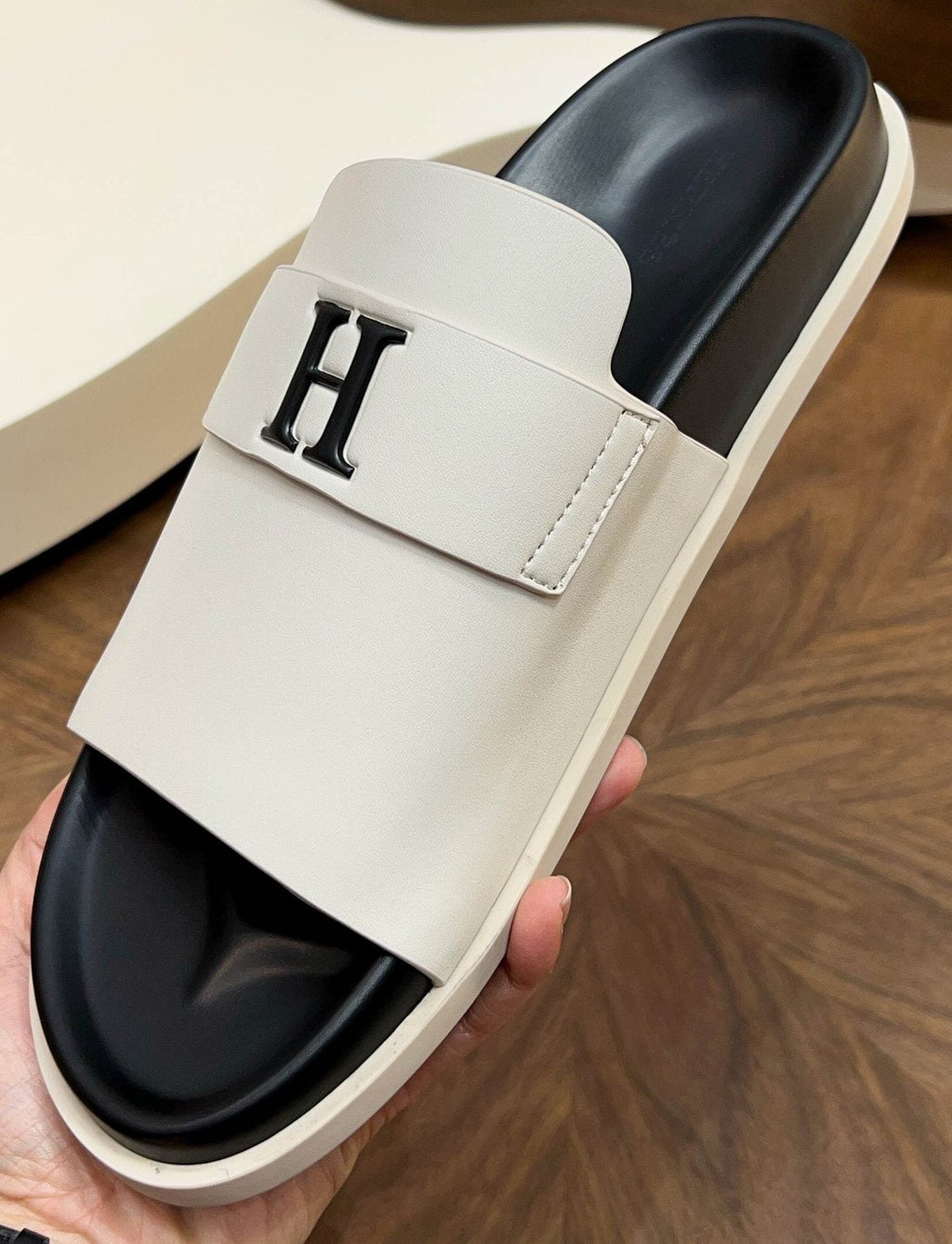 Hermès H Hardware Slide Sandals — front