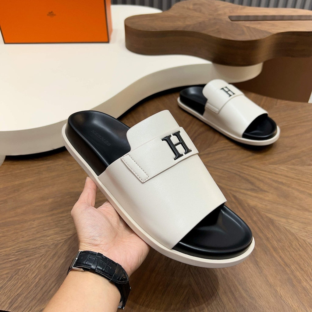 Hermès H Hardware Slide Sandals — front