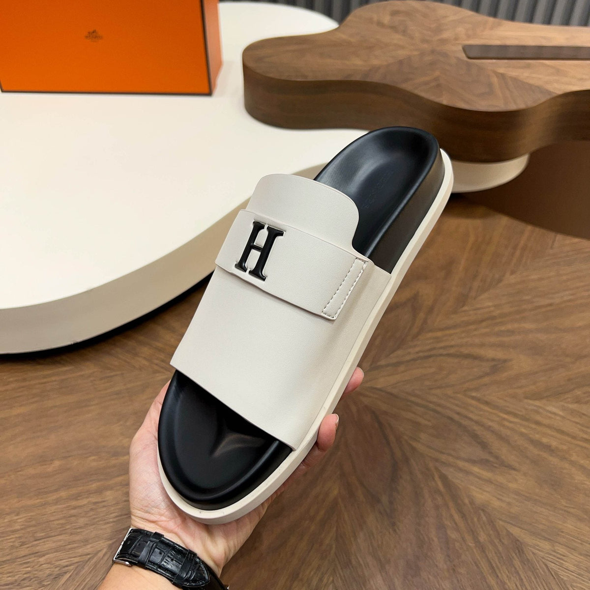 Hermès H Hardware Slide Sandals — model