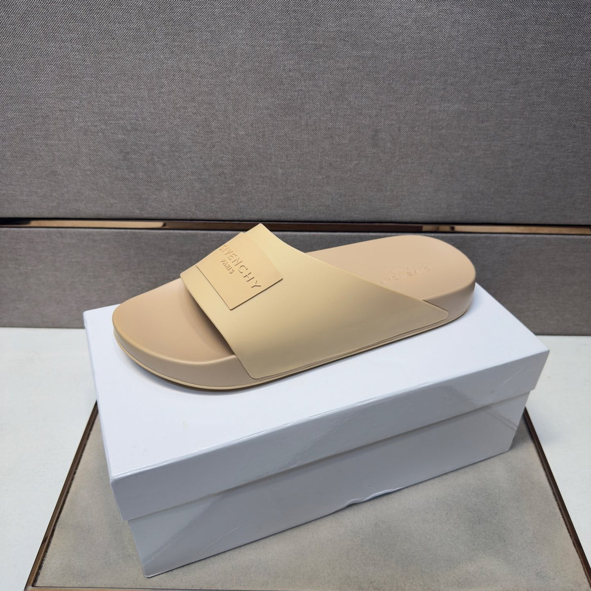 Givenchy Logo Strap Slide Sandals — front