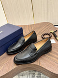Dior Leather Moc-Toe Loafers — hero