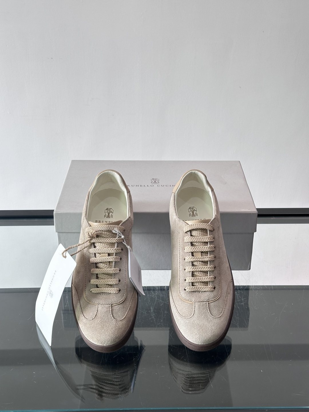 Brunello Cucinelli Lace-Up Low-Top Sneakers — side