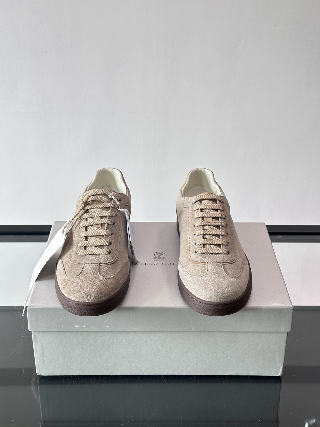 Brunello Cucinelli Lace-Up Low-Top Sneakers — front