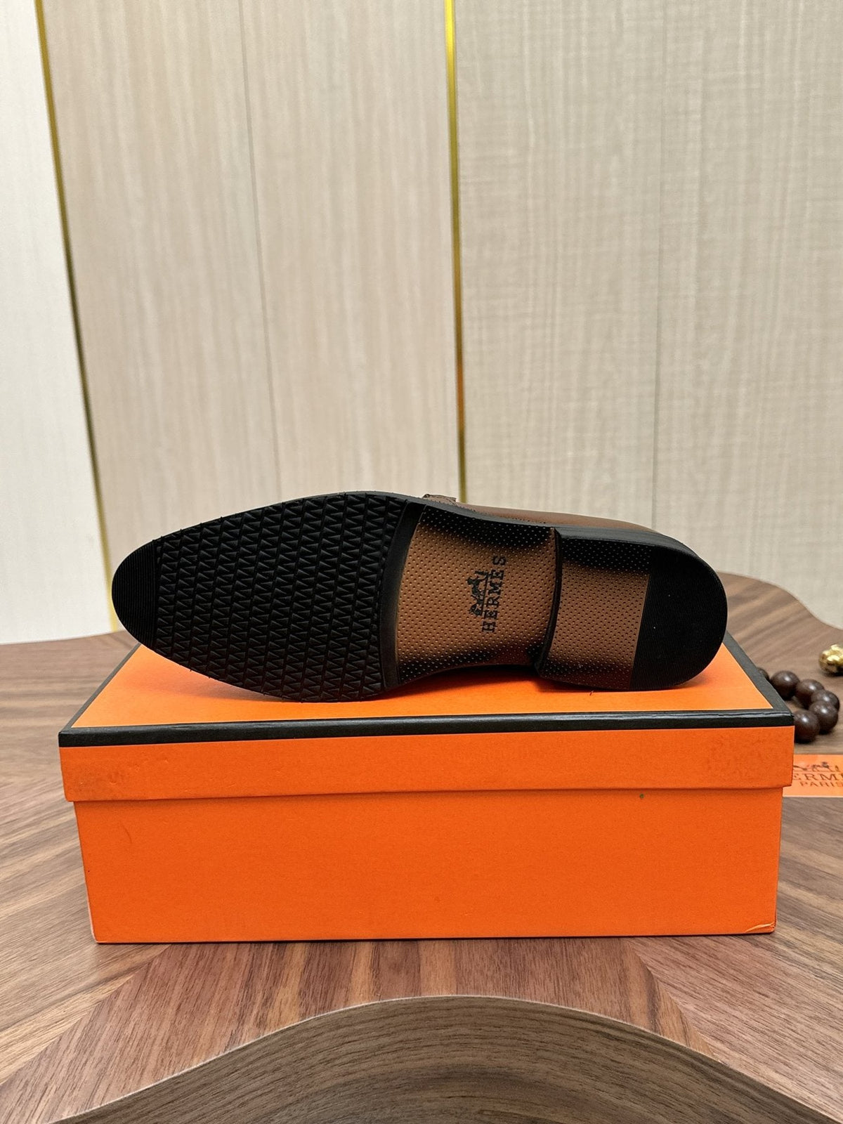 Hermès Metal H-Hardware Loafers — back