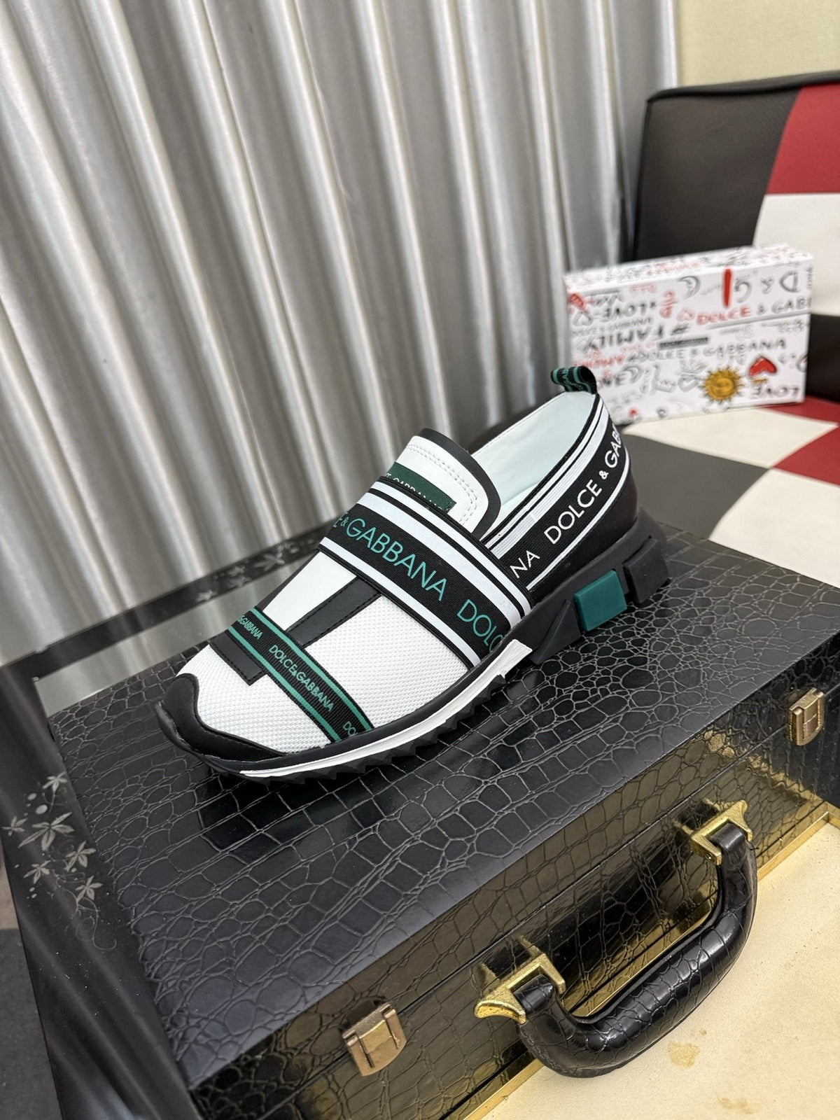 Dolce & Gabbana Blue Strap Sneakers — front