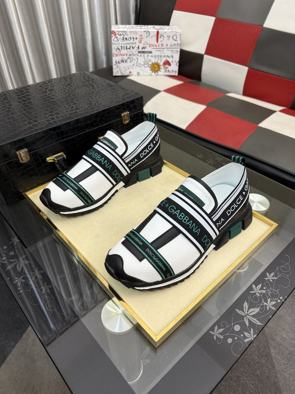 Dolce & Gabbana Blue Strap Sneakers — front