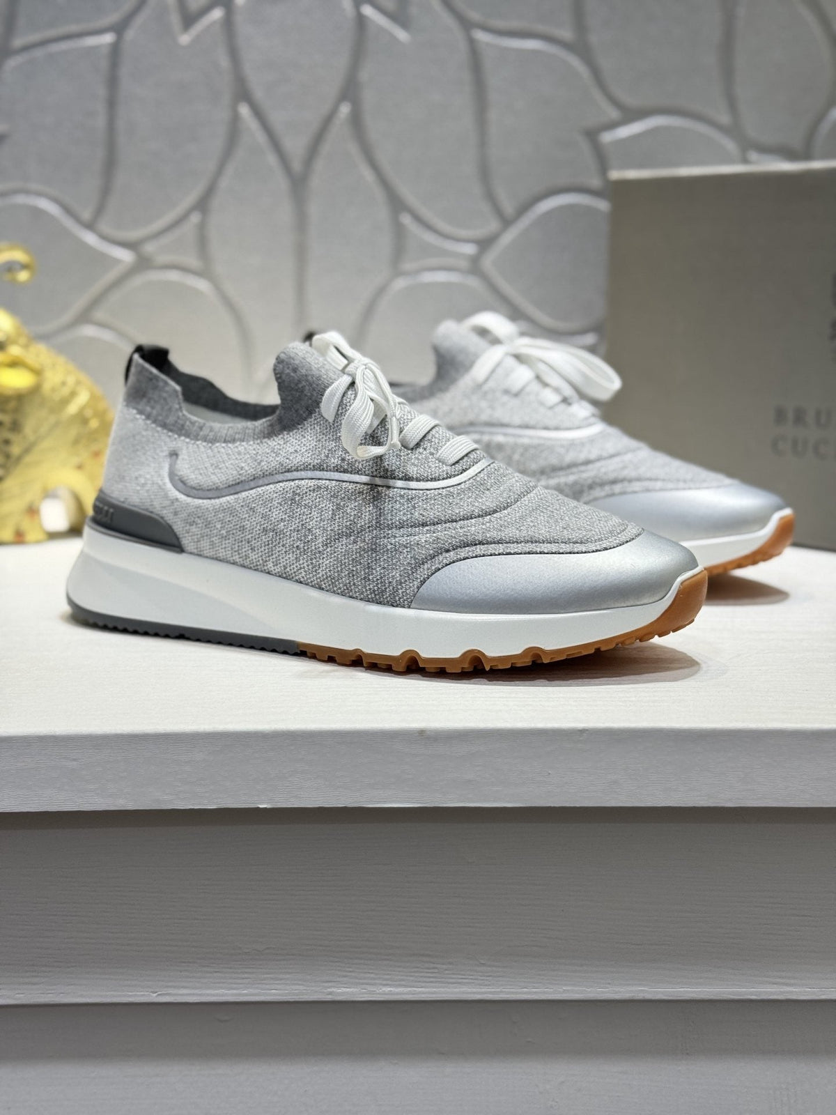 Brunello Cucinelli Knit Low-Top Sneakers — hero