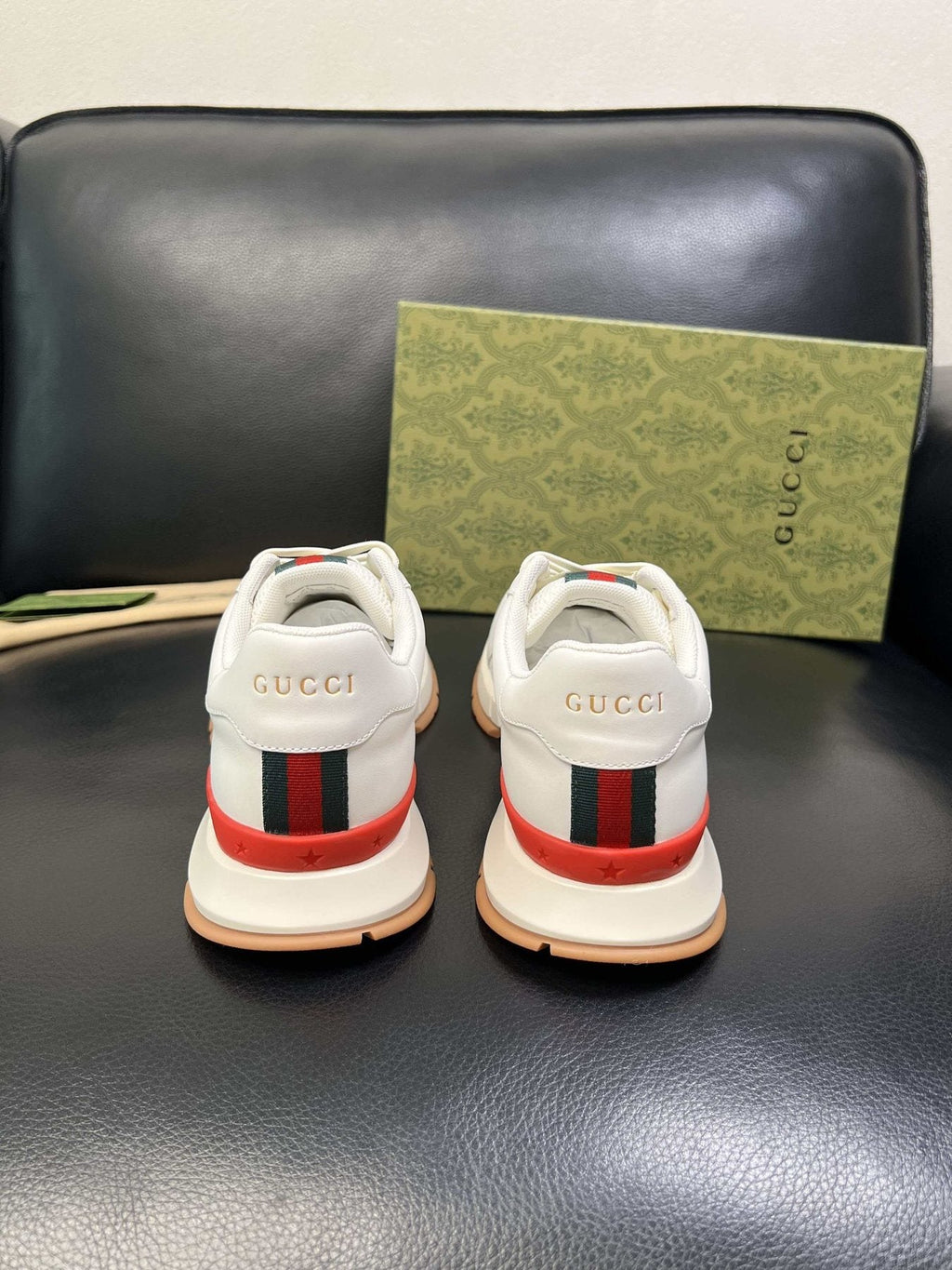 Gucci Monogram Panel Low-Top Sneakers — back