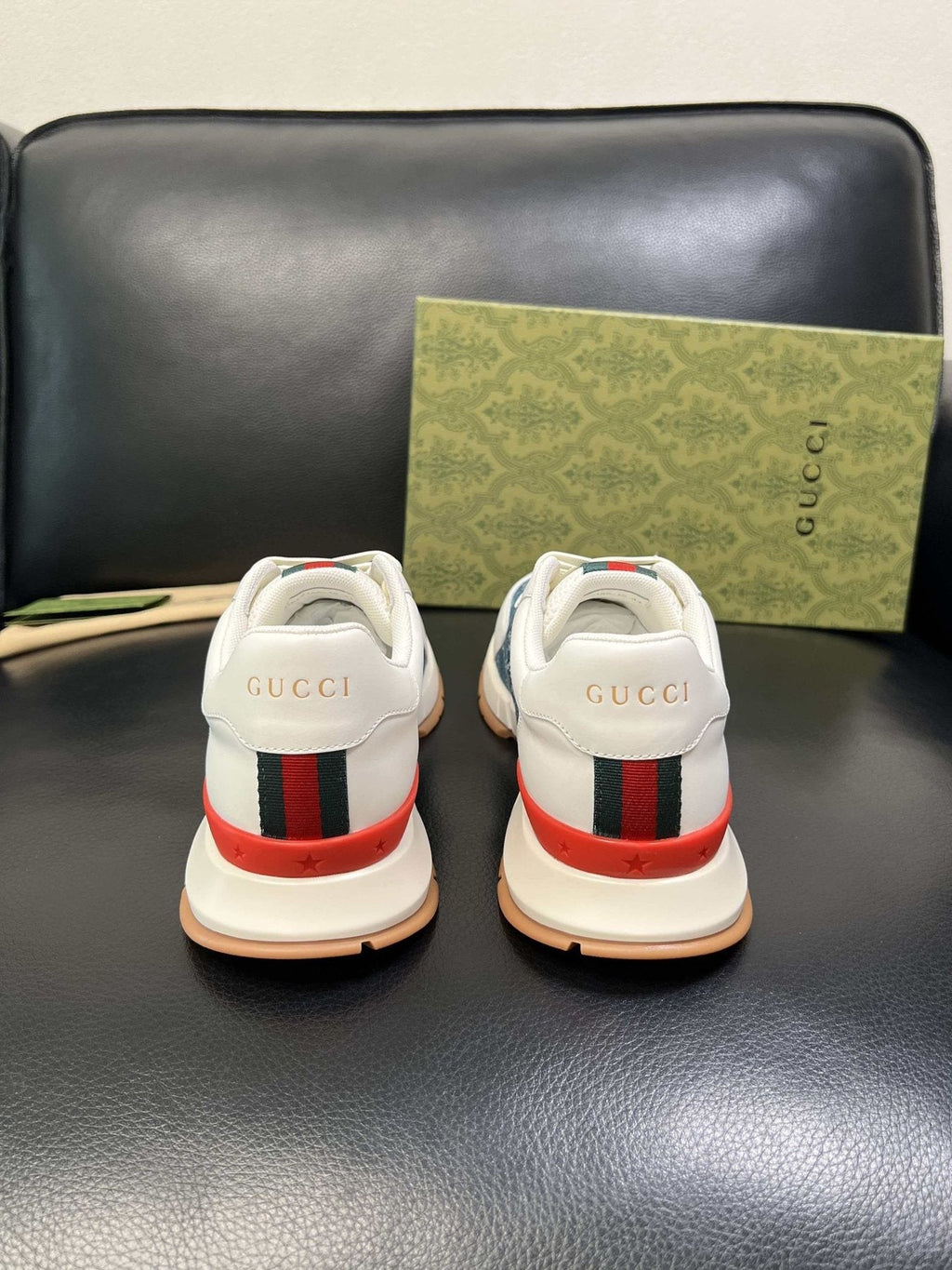 Gucci Monogram Panel Low-Top Sneakers — back