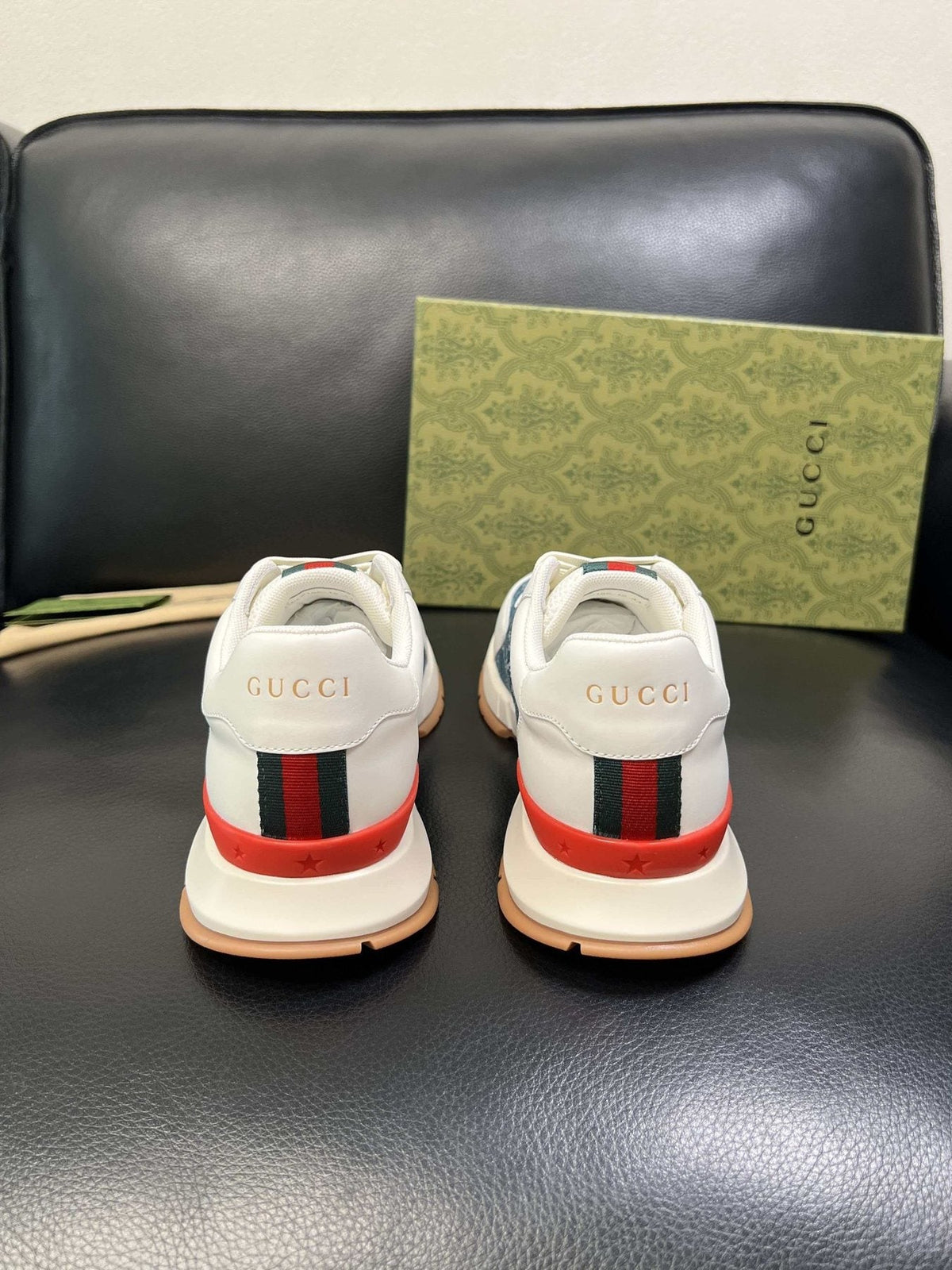 Gucci Monogram Panel Low-Top Sneakers — back