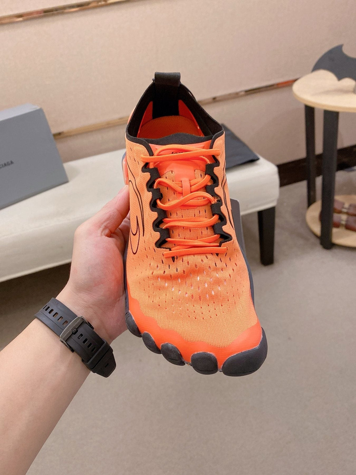 Balenciaga Anatomic Runner Five-Toe Sneakers — side