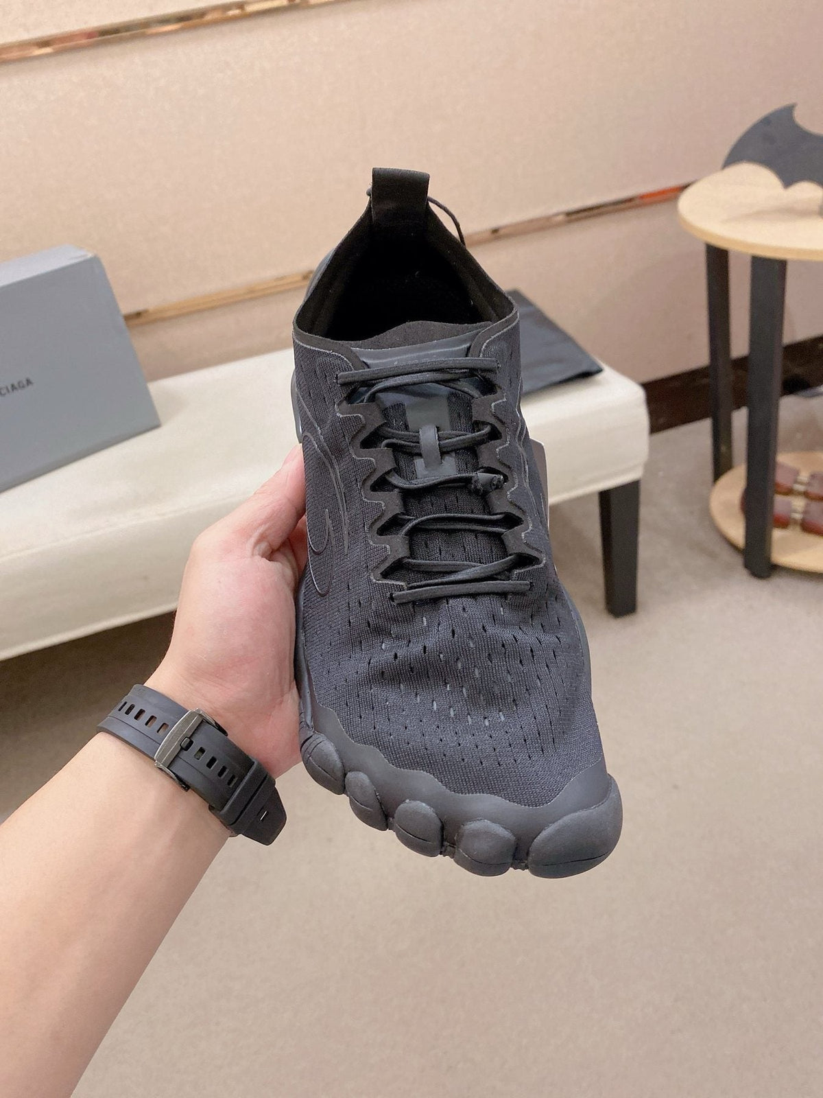 Balenciaga Anatomic Runner Five-Toe Sneakers — front