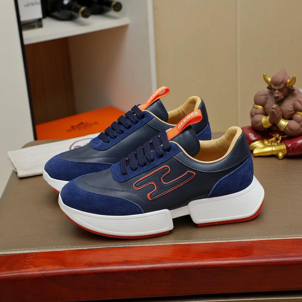 Hermès Color-Block Low-Top Sneakers — side