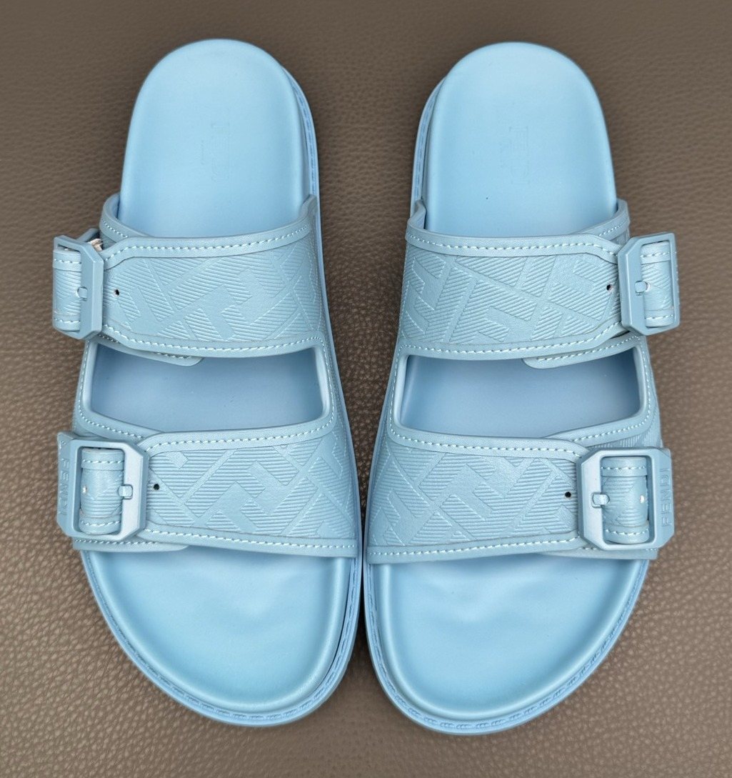 Fendi Two-Buckle Slide Sandals — hero