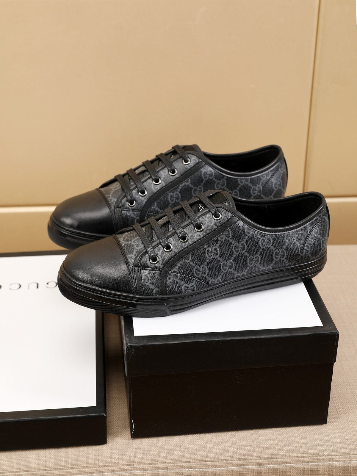 Gucci Monogram Low-Top Sneakers — front