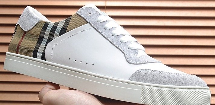 Burberry Check Panel Low-Top Sneakers — front