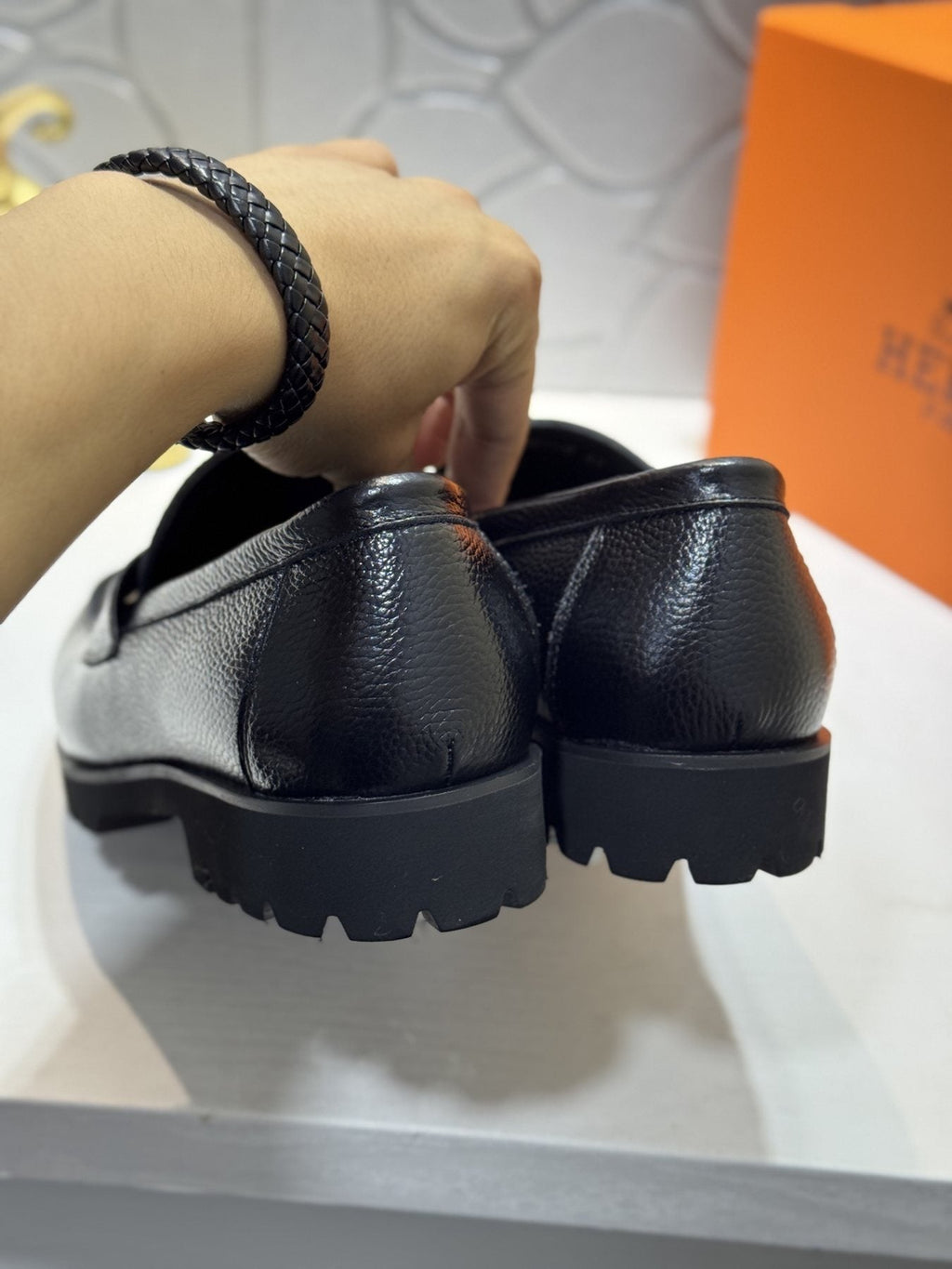 Hermès H-Hardware Lug Sole Loafers — back