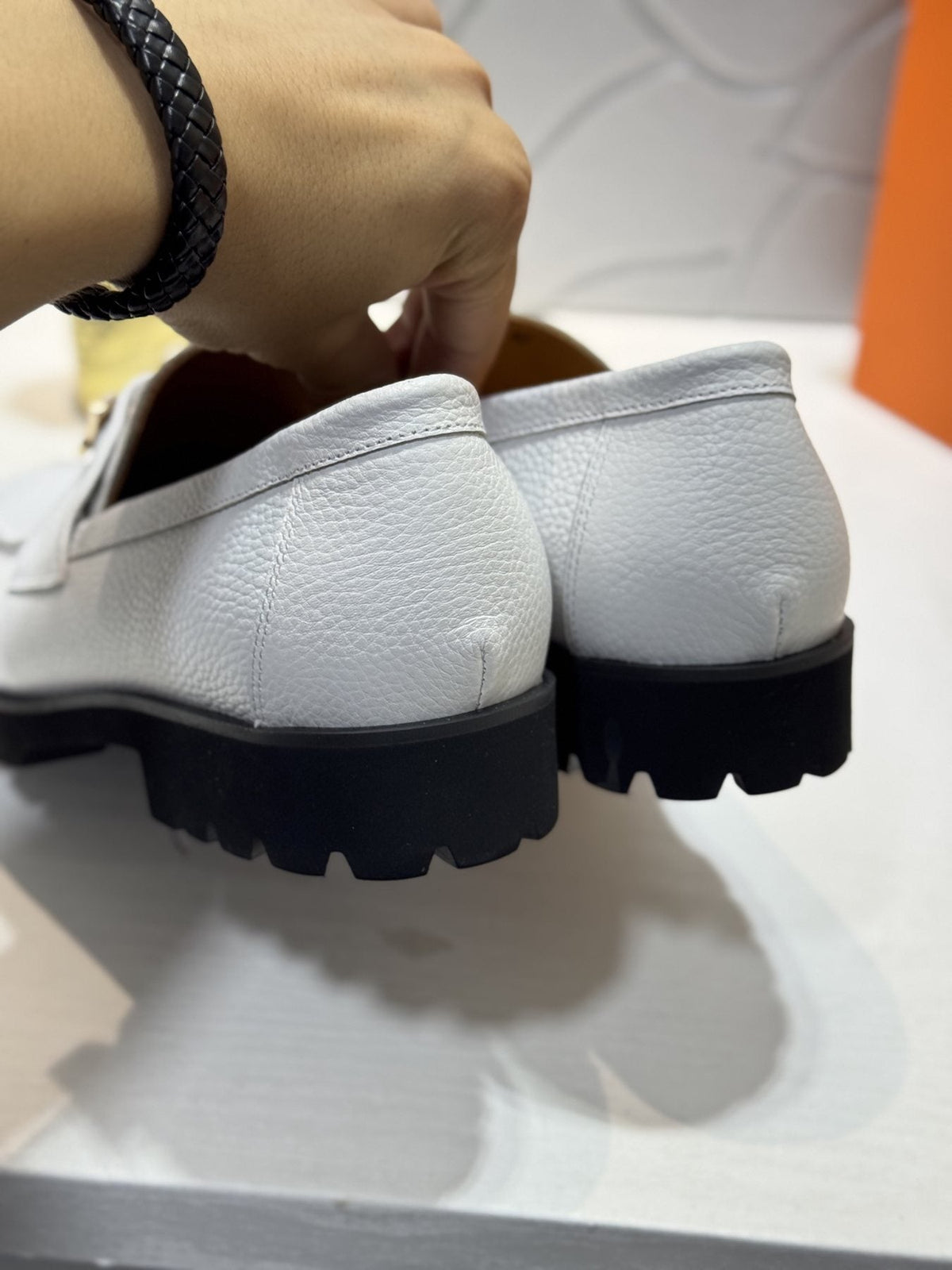 Hermès H-Hardware Lug Sole Loafers — back