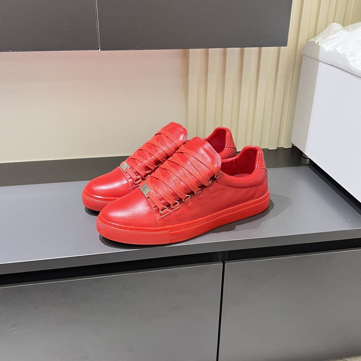 Balenciaga Metal-Bar Low-Top Sneakers — side