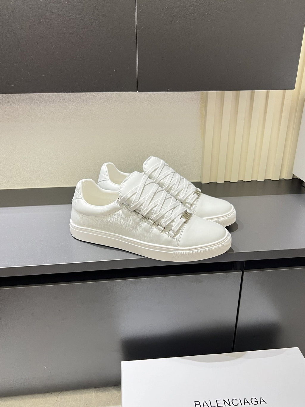 Balenciaga Metal-Bar Low-Top Sneakers — side