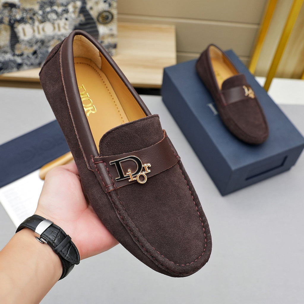 Dior Blue Metal Hardware Loafers — model