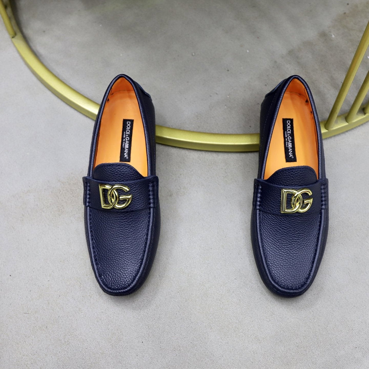 Dolce & Gabbana Gold-Hardware Loafers — front