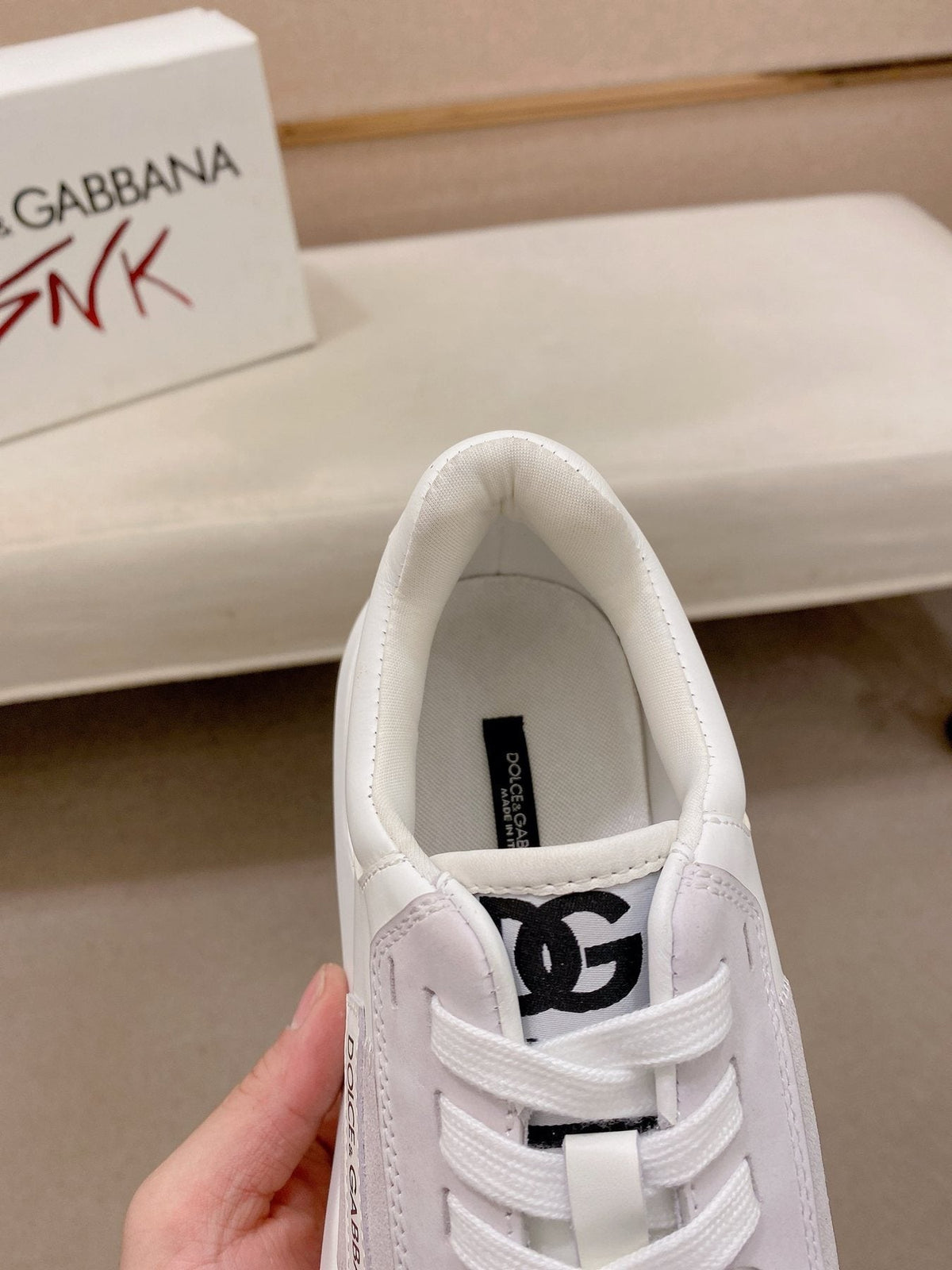 Dolce & Gabbana Logo Panel Low-Top Sneakers — side