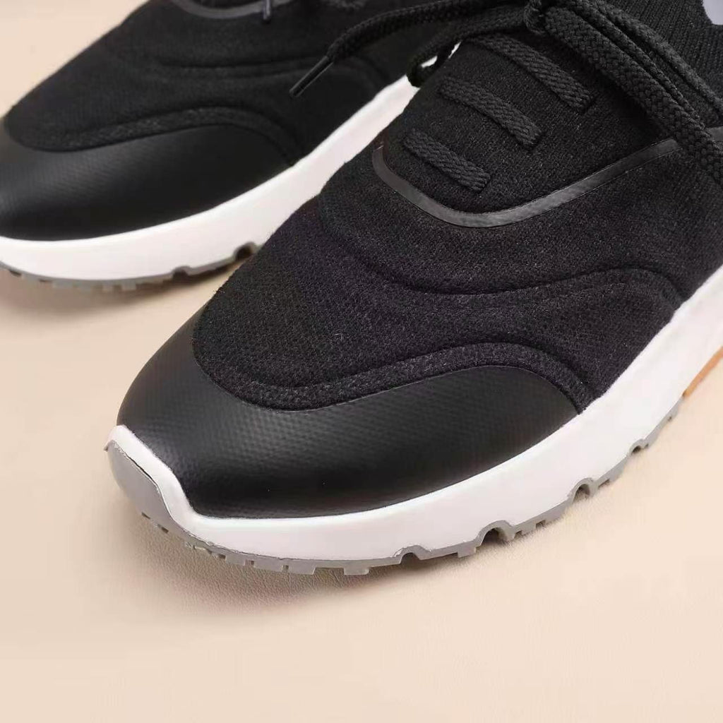 Brunello Cucinelli Knit Lace-Up Sneakers — detail