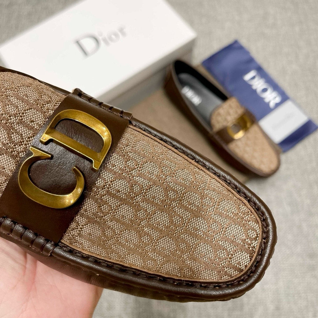 Dior Monogram Hardware Loafers — detail