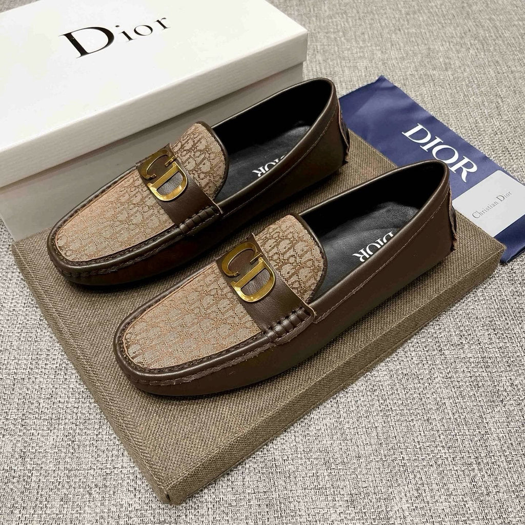 Dior Monogram Hardware Loafers — front