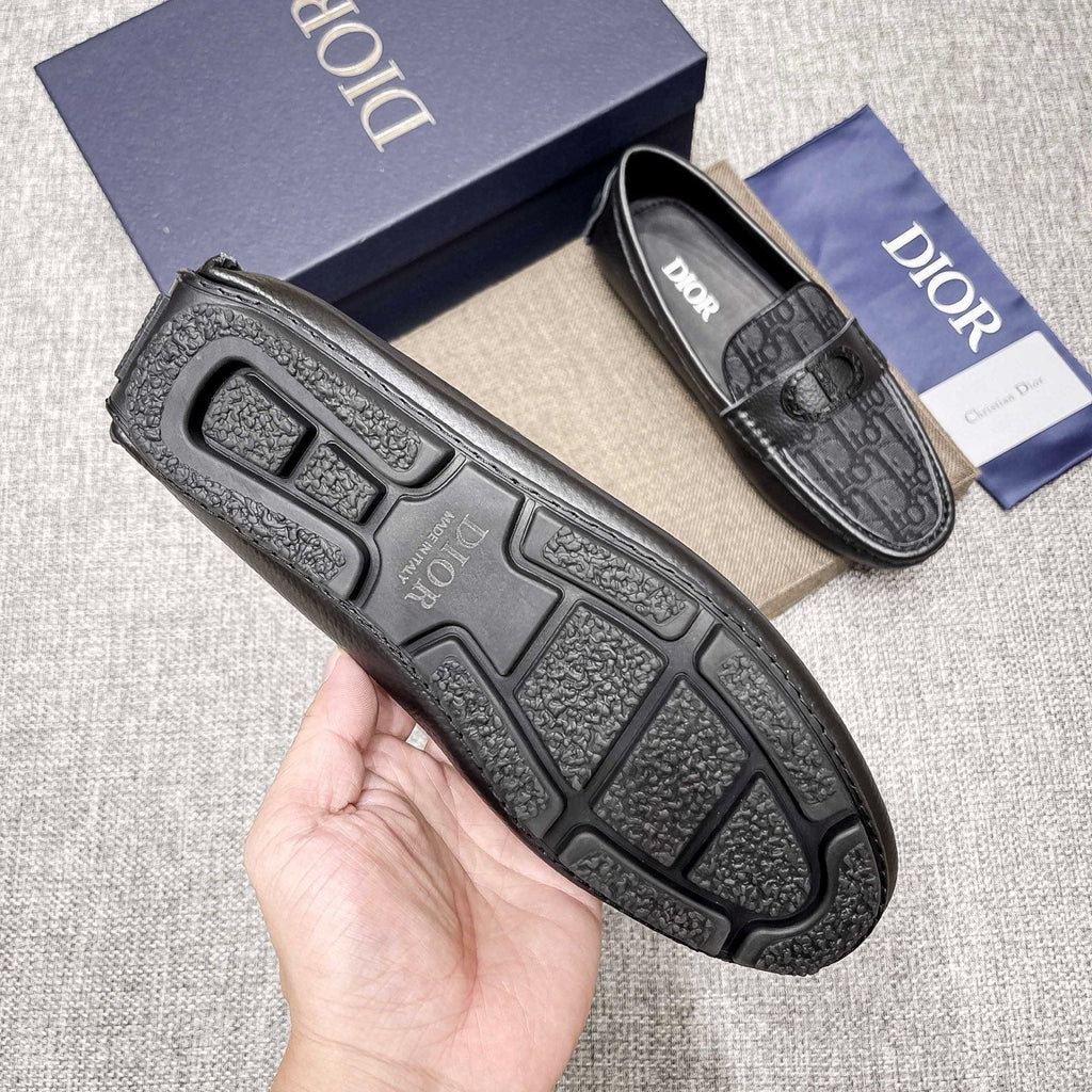 Dior Patterned Vamp Loafers — detail