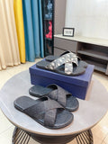 Dior Cross-Strap Slide Sandals — front