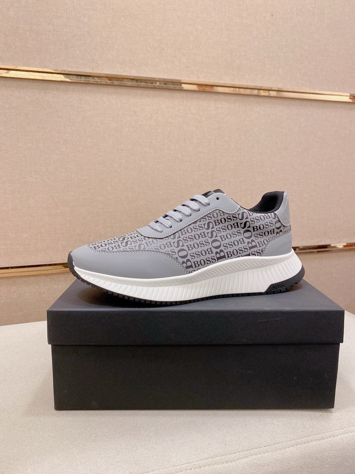 BOSS Textured Low-Top Sneakers — hero