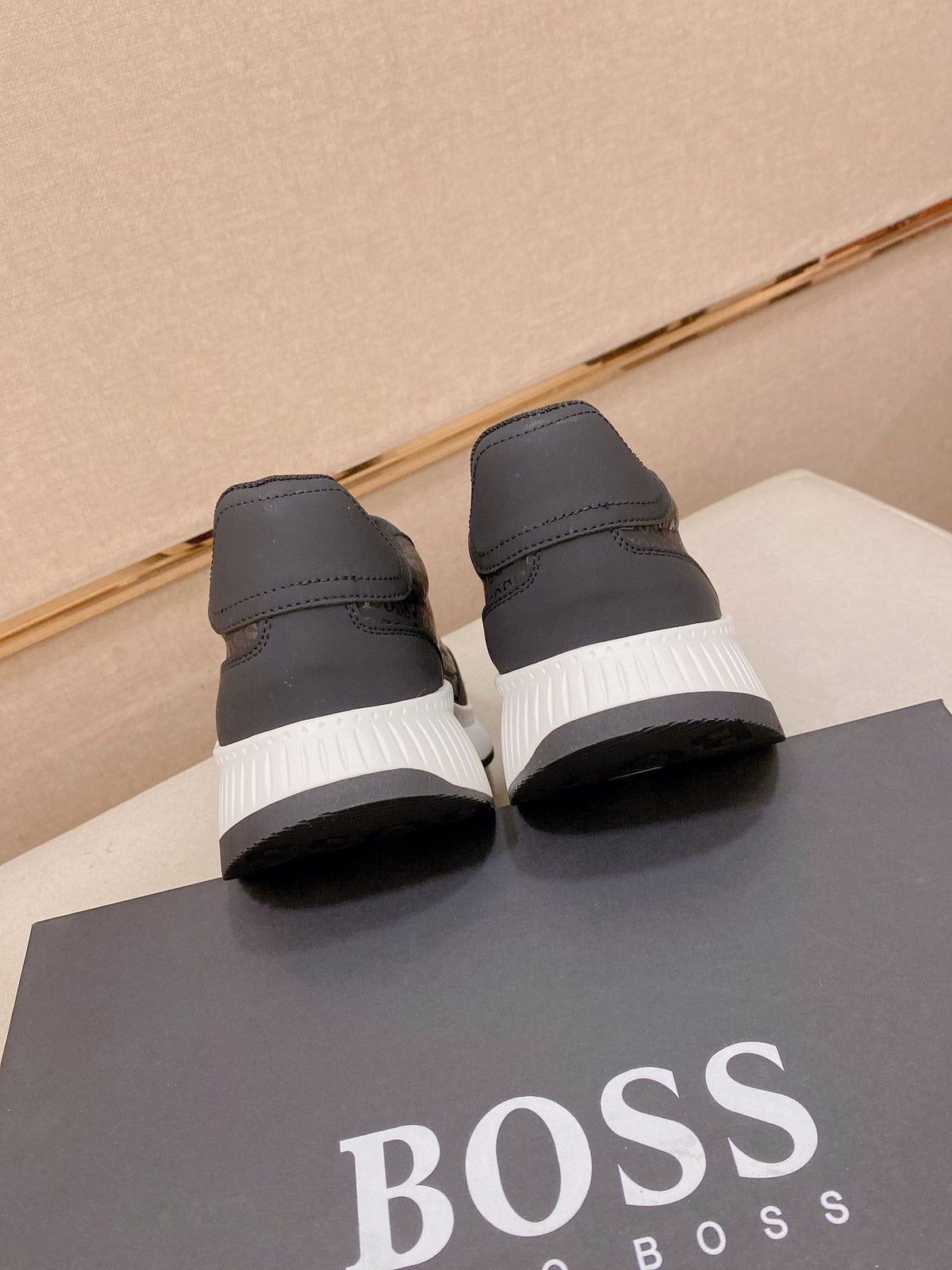 BOSS Textured Low-Top Sneakers — back