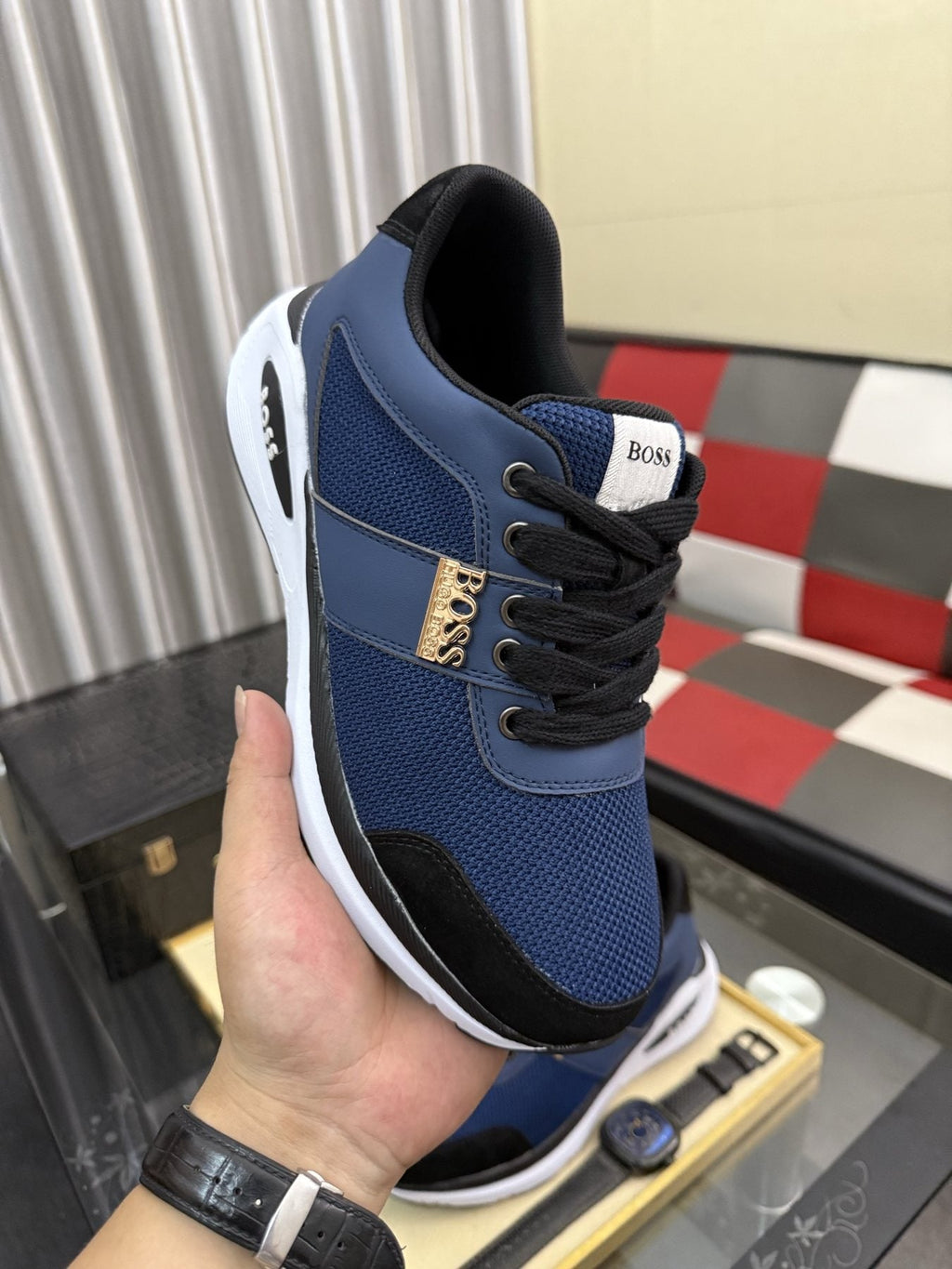 BOSS Color-Block Low-Top Sneakers — side