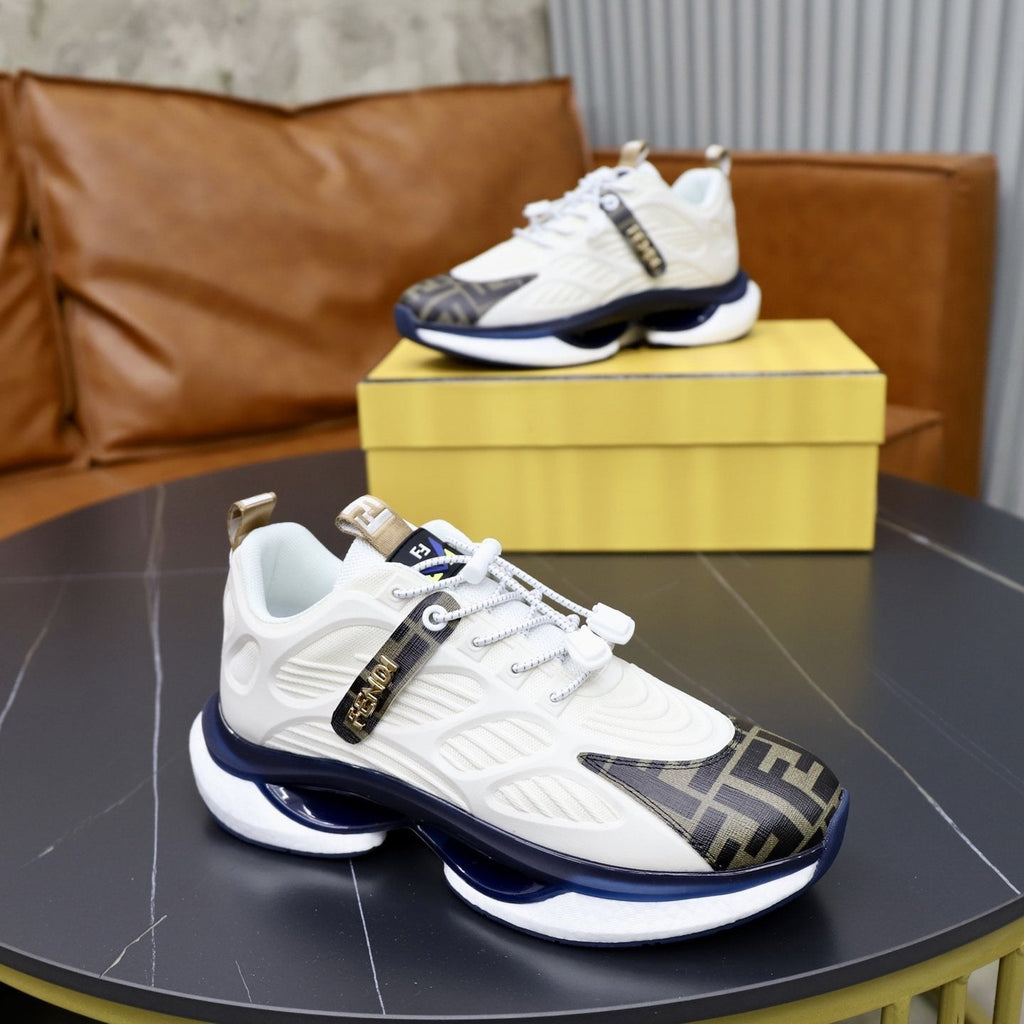 Fendi Black Monogram Low-Top Sneakers — side