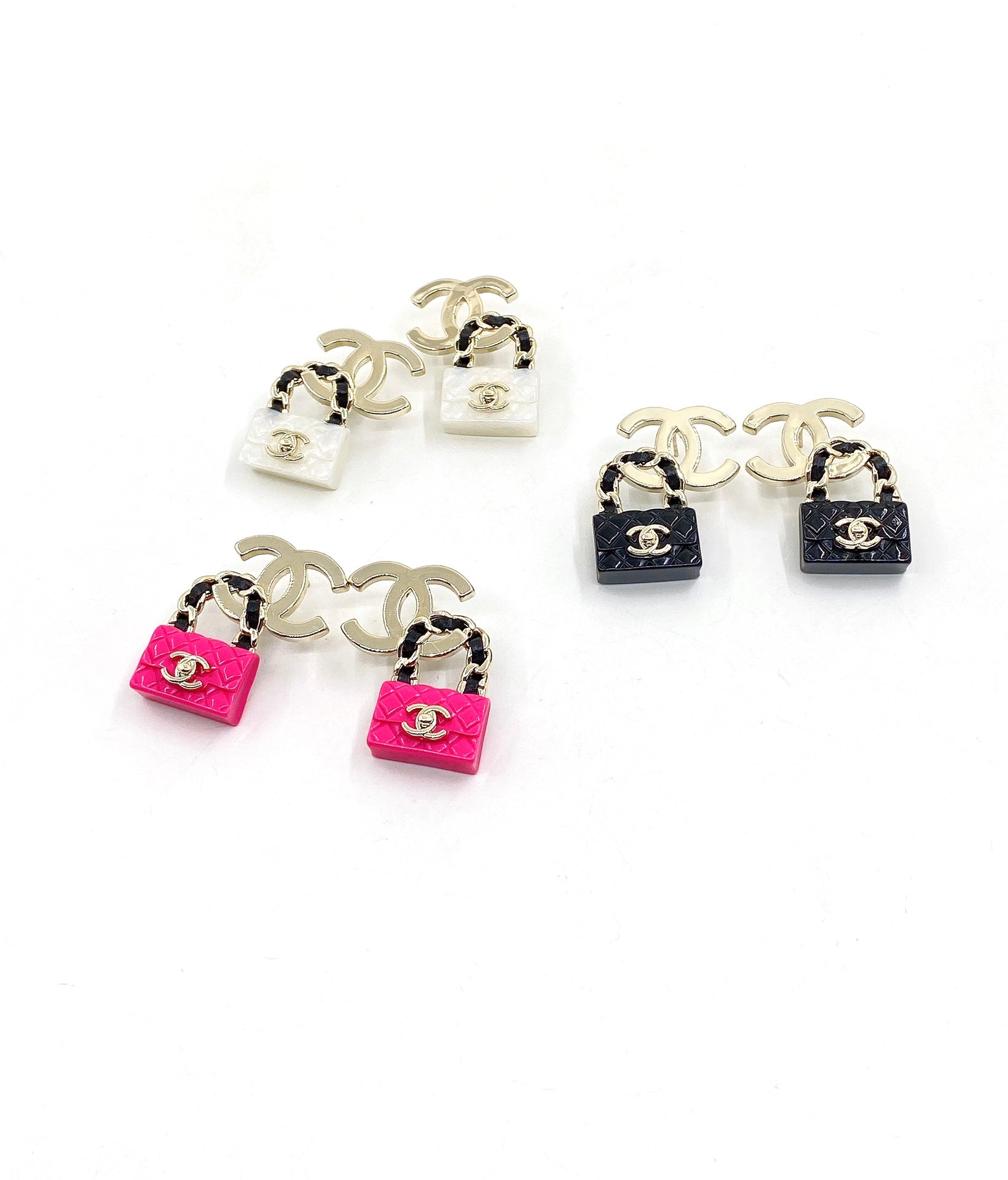 Chanel Bag Drop 18K Gold Earrings