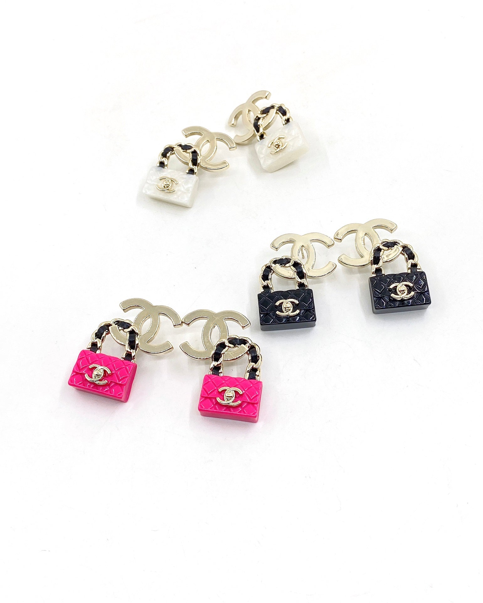 Chanel Bag Drop 18K Gold Earrings