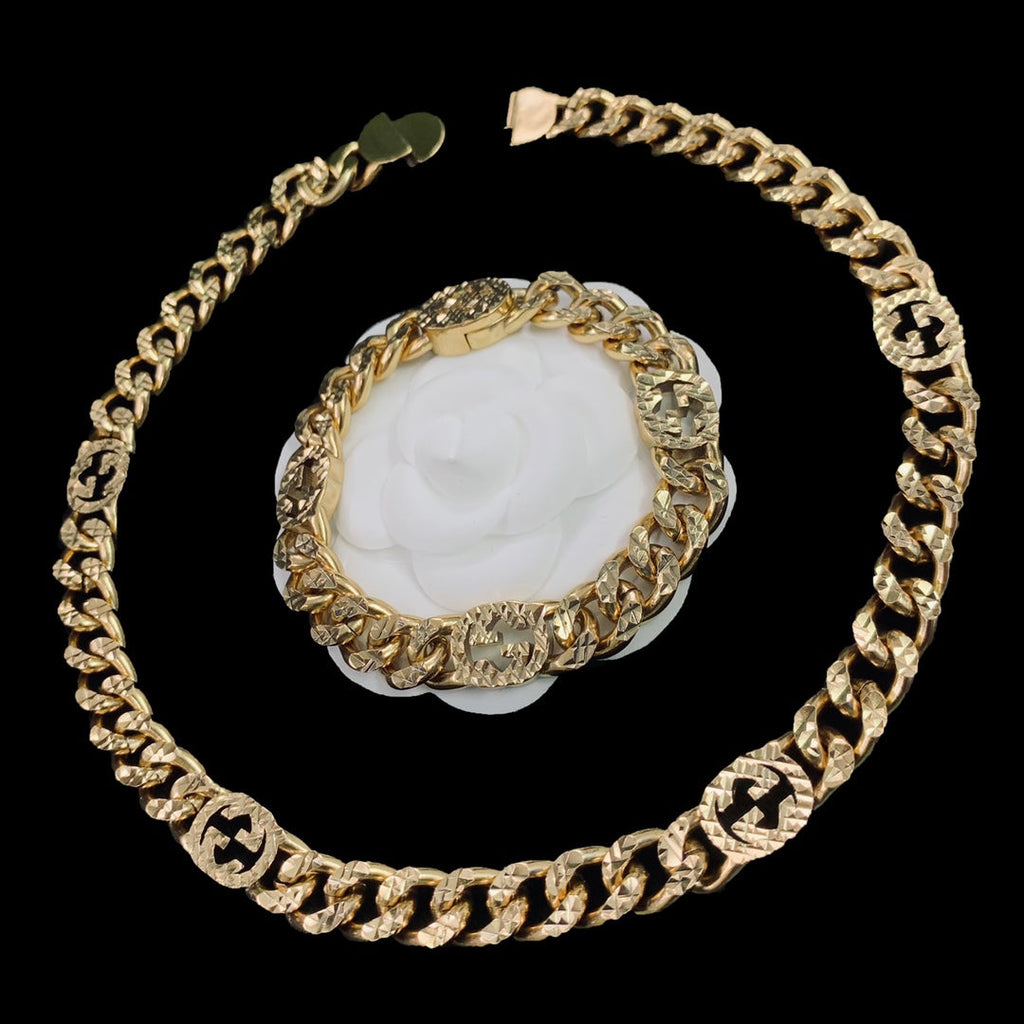 Gucci Double Chain 18K Gold Necklace