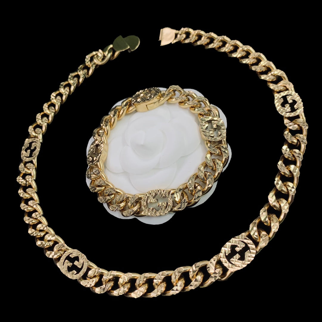 Gucci Double Chain 18K Gold Necklace